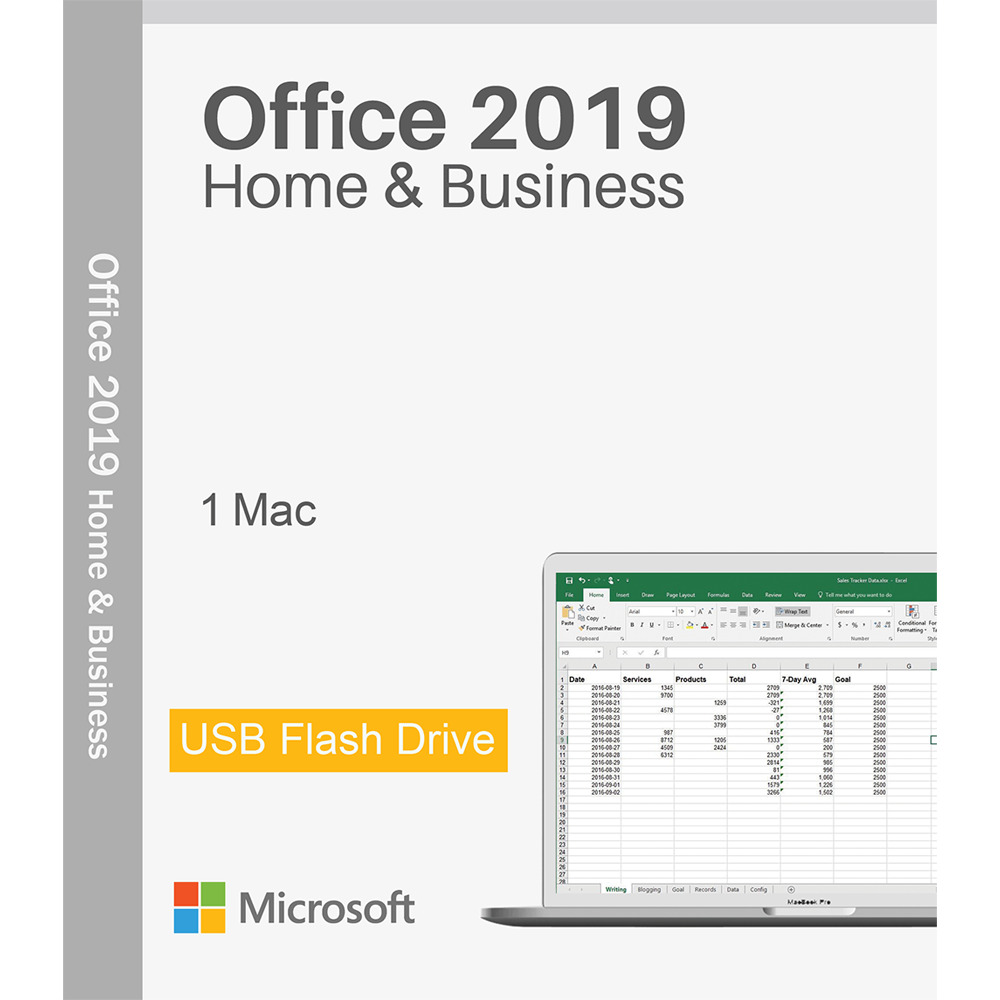 Office 2019 Home & Business, MacOS 64 bit, Multilanguage, Retail, Flash USB 2.0 – 8GB