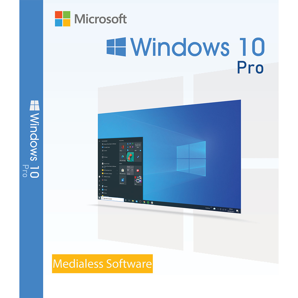 Windows 10 Pro, 32/64 bit, Multilanguage, Retail, Medialess