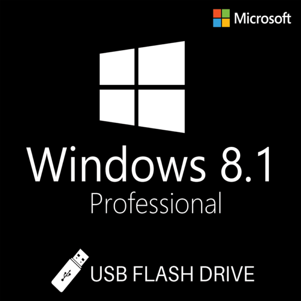 Windows 8.1 Pro, 32 bit, Multilanguage, Retail, USB 2.0 – 8GB