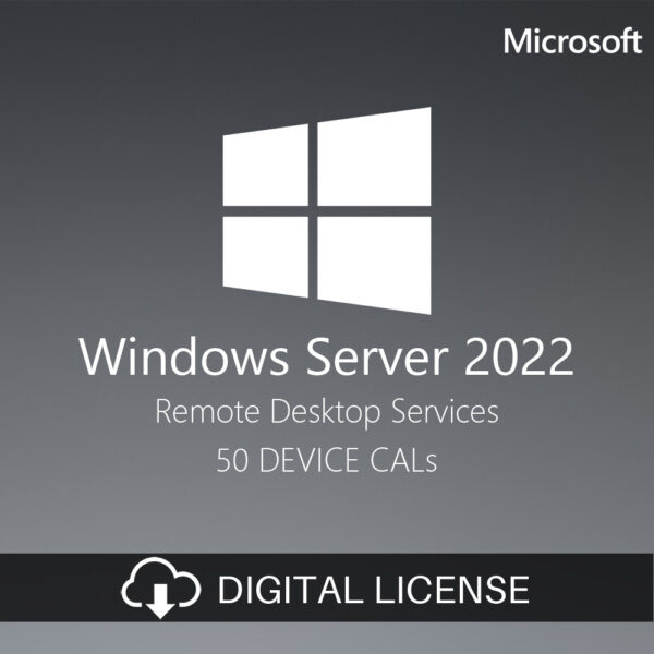 Windows Server 2022 RDS, Multilanguage, 50 dispozitive, CAL, licenta digitala