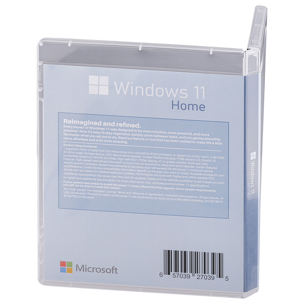 Windows 11 Home, 64 bit, Multilanguage, Retail, Flash USB 2.0 – 8GB