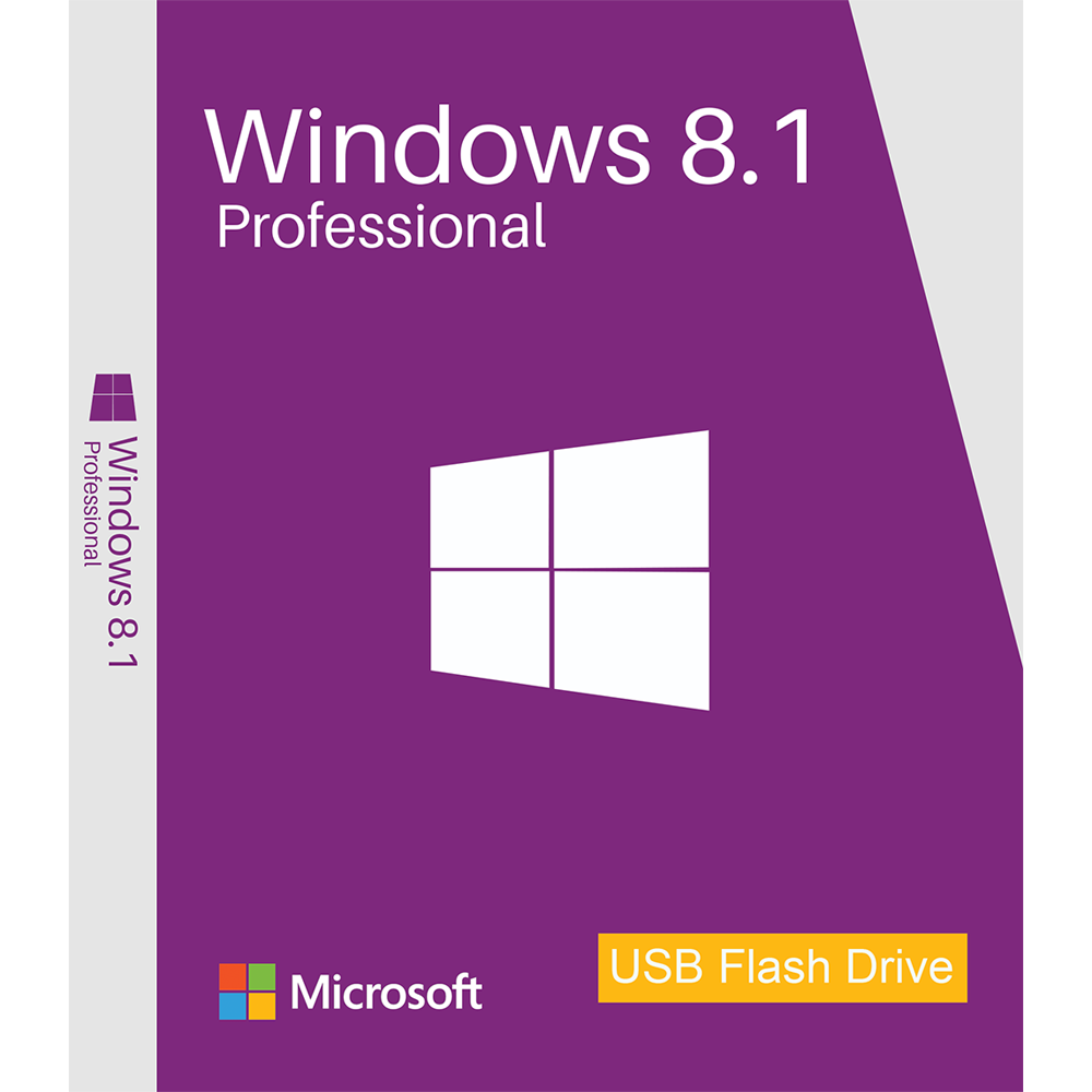 Windows 8.1 Pro, 32 bit, Multilanguage, Retail, Flash USB 2.0 – 8GB