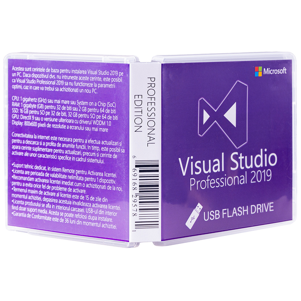 Visual Studio Professional 2019, Multilanguage, Windows, Flash USB 2.0 – 8GB
