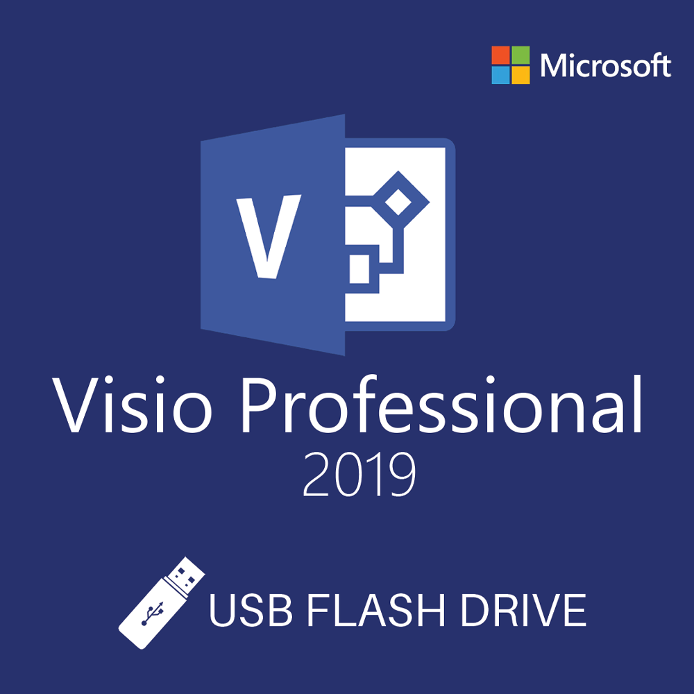 Visio Professional 2019, Multilanguage, Windows, Flash USB 2.0 – 8GB